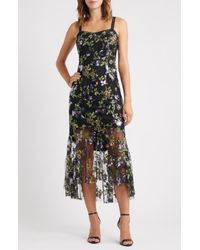 Sam Edelman Embroidered Sequin Strapless Dress | Lyst