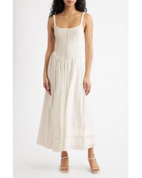 trim detail cut out maxi dress Women's Strappy Metal Wilma Size:Size 3 / AU 14 Strapless bandeau neckline with Natural fibres Navy Blue Layered Blue