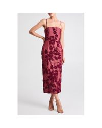 HELSI Vivian Beaded Floral Strapless Maxi Cocktail Dress in Pink | Lyst