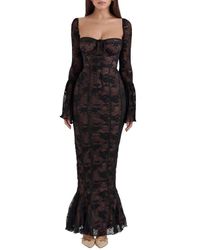 white christmas dresses RAQUEL GOWN - STRAPLESS DRESS WITH BEADED BODICE main image 1