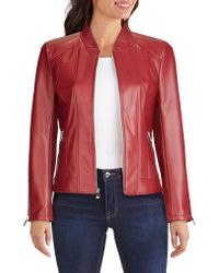 kenneth cole leather jacket womens