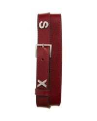 Martine Rose 2.5cm Sex Letters Leather Belt in Black for Men