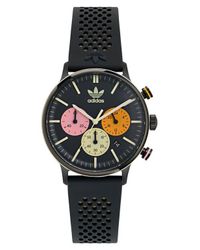 adidas Performance Unisex Digital Duramo Black Striped Polyurethane Strap Watch 50mm Adp6090 for Men Lyst