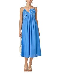 English Factory Embroidered Swiss Dot Maxi Dress in White | Lyst