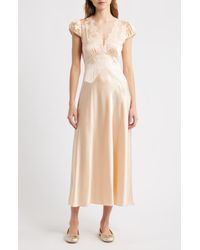 Sea Lara Lace-detailed Linen-blend Maxi Dress in White | Lyst