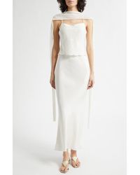 Posse Elise Tiered Linen-blend Maxi Dress | Lyst