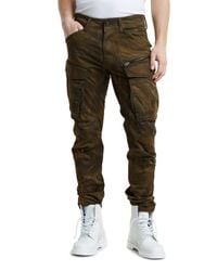 G Star RAW Cargo Pants Air Defence 5620 Elwood 3d Slim Fit Stretch Twill In Asfalt in Green for Men Lyst