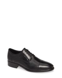 Ecco Leather Cap Toe Derby Shoes in Brown for Men Lyst