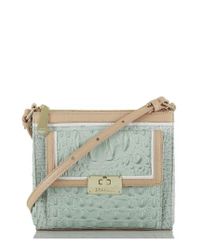 leather crossbody mimosa croc embossed brahmin bag