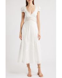 LoveShackFancy Suvi Dress in White | Lyst