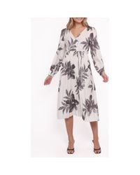 Petal & Pup Lisbeth Floral Print Midi Dress in Blue | Lyst