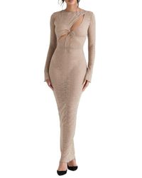 chinese dress ladies Womens Lace Long Sleeve V Neck Fall Maxi Dress – Anna-Kaci main image 1