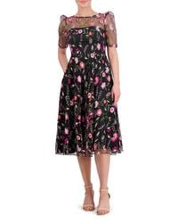 Eliza J Embroidered Lace Overlay Cocktail Dress in Pink | Lyst Eliza J Embroidered Lace Overlay Cocktail Dress in Pink | Lyst