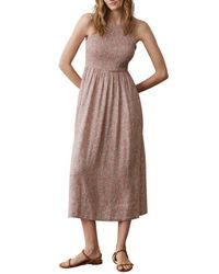 one shoulder irregular fuzzy hem midi dress Petal & Pup Women's Charmed Asymmetric Dress - White