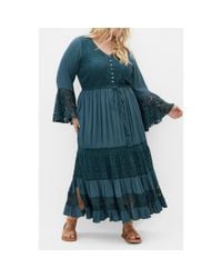 long dresses with 3/4 length sleeves SAN149R-SOLID