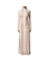 chinese dress ladies Knot Detail Asymm One Shoulder Luxe Slinky Maxi Dress Stone