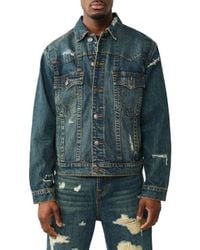 TRUE RELIGION Jimmy White Denim Mens Jacket for Men | Lyst