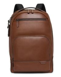 TUMI Alpha2 T-Pass バックパック アールグレー×ブラウン Tumi Alpha 2 T-pass® Business Class Leather Backpack in Black for