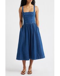balia denim dress Reformation Midi 0 Size:6/12mos Bodysuit/Dress SP26-225 BALMAIN Women's Sequin Dresses Denim fashion 19” Shoulder to Shoulder