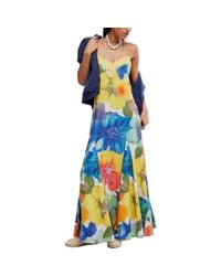 halter neck maxi dress australia Anabelle Halter Neck Midi Dress - Black Floral