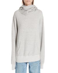 R13 Gray Twisted Hoodie