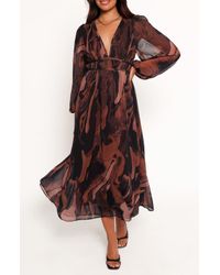 knee length dresses for ladies Laquin Long Sleeve Maxi Dress