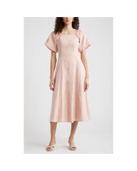 rosette halter midi dress Women's Rosette Halter Dress