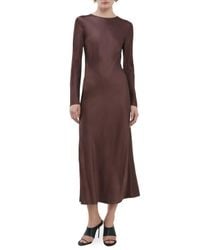 simple floor length dresses Simple Long Satin Prom Dresses With Pockets – Lisposa