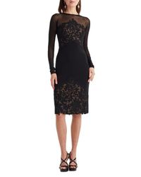 tadashi shoji brone illusion lace cocktail dress Brone Illusion Lace Cocktail Dress