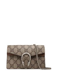 Gucci Super Mini Dionysus Gg Supreme Canvas & Suede Shoulder Bag - - Lyst
