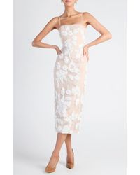 HELSI Vivian Beaded Floral Strapless Maxi Cocktail Dress in Pink | Lyst