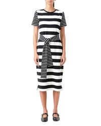 chinese dress ladies English Factory Women's Stripe Sleeveless Maxi Dress, Navy/White, XS at  Amazon Women's Clothing store