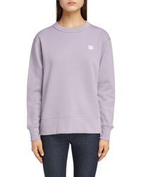 Acne Purple Fairview Face Sweatshirt