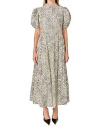 English Factory Embroidered Swiss Dot Maxi Dress in White | Lyst