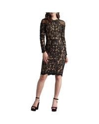 tadashi shoji brone illusion lace cocktail dress Tadashi Shoji Brone Illusion Lace Cocktail Dress in Blue