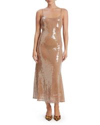 bardot eloda sequin scoop-neck midi dress Bardot Eloda Sequin Midi Dress in Green Floral