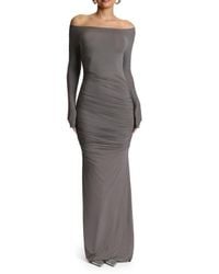 knee length dress patterns Knee-Length Plus-Size Party Dress with Floral Print– PromGirl main image 0