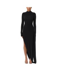 chinese dress ladies Off The Shoulder Draped Sleeve Maxi Dress - Red