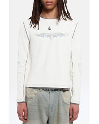 Jaded London Ines Waffle Long Sleeve in Natural for Men | Lyst