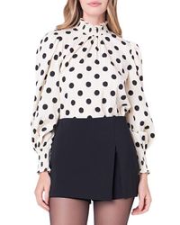 English Factory Polka Dot Pu Mini Skirt in Black Lyst