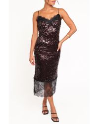 Petal & Pup Lauren Lace Overlay Dress in Black | Lyst
