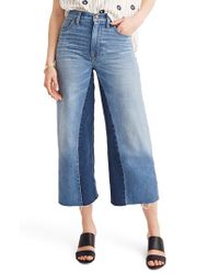 leg jeans wide madewell gusset crop