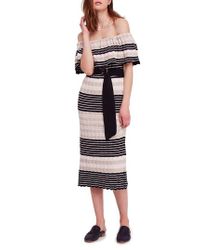 Free People White Off Duty Knit Maxi