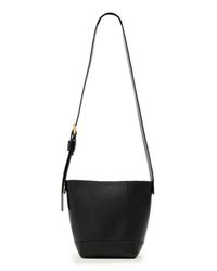 AllSaints Fin Leather Mini Backpack in Black | Lyst