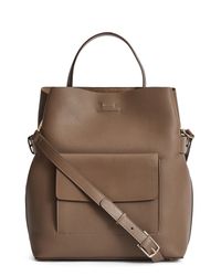 reiss freya leather bucket bag