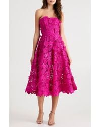 HELSI Gemma Floral Embroidered Midi Cocktail Dress | Lyst