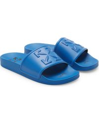 Off-White c/o Virgil Abloh Terry Slide Sandal Blue/White Size 7.5 New Off-White Virgil Abloh Terry Embroidery Slide Sandal  main image 4
