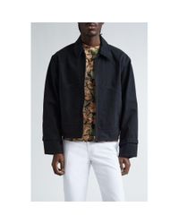 Stockholm Surfboard Club Logo Work Jacket in Black for Men Stockholm Surfboard Club Logo Work Jacket in Black for Men