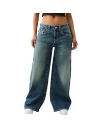 True Religion JESSIE WINGED Big T デニム バギージーンズ JESSIE WINGED BIG T BAGGY JEAN - BLUE RADIANCE | True Religion