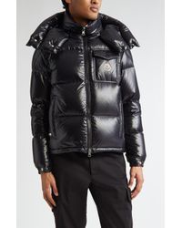 Moncler Black Down Montbeliard Jacket for Men | Lyst